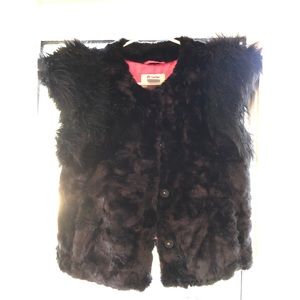 Black Faux Fur Vest